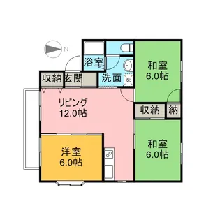 FLAT丘にのぼれば【201号室】の間取り