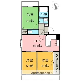 ラ・カシタ土一揆【407号室】の間取り