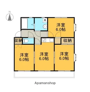 ヴィラ・YOUコート【A106号室】の間取り