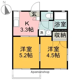 ベルウッドC【101号室】の間取り