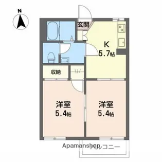 セントビレッジD【101号室】の間取り