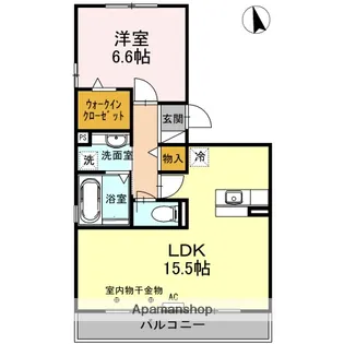 ポルトボヌールA【2階】の間取り