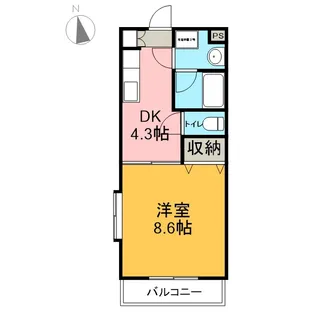 リバティーパル【1階】の間取り