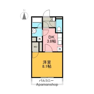 スタジオ・ァ・レーズ【2階】の間取り