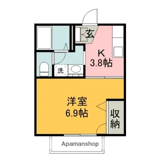 ドエル横関【202号室】の間取り