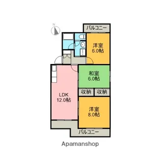グレイス六番館【1階】の間取り