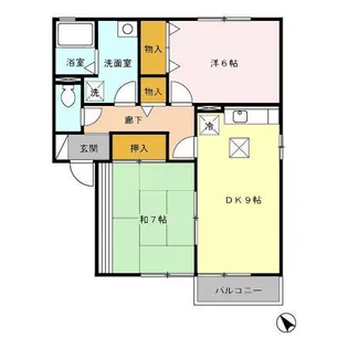 ファミールハイムA【1階】の間取り