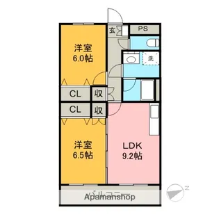 RUBRA【102号室】の間取り