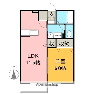 イー・ハウス【105号室】の間取り