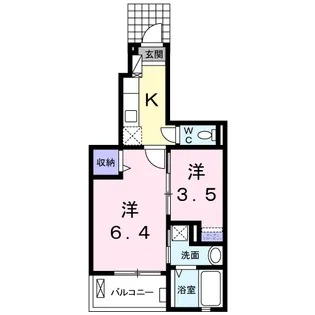 クイーン・ヒルズ【1階】の間取り
