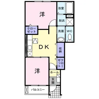 ヴァンベールB【1階】の間取り