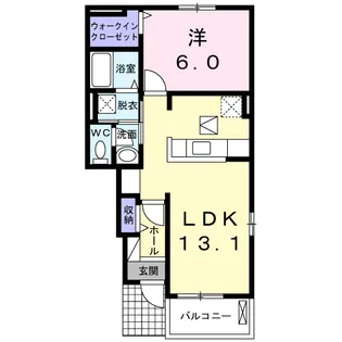 ラ・カーサ・ミーア【1階】の間取り