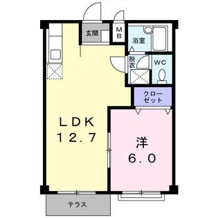 エルディム鈴木【1階】の間取り