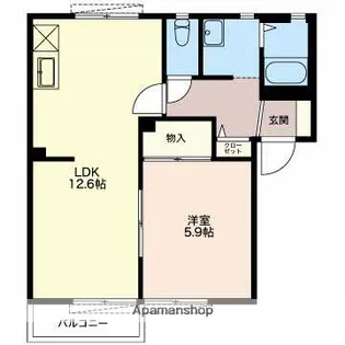 アルジャン神田川D【102号室】の間取り