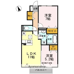 プランドール【1階】の間取り