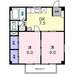 ニューシティさの【2階】の間取り