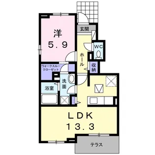 アムール翼【1階】の間取り