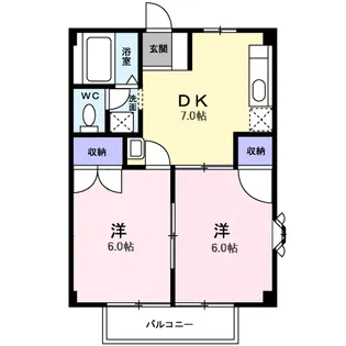 キャッスル神田川【2階】の間取り