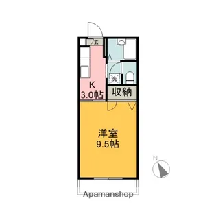 グランメール小泉F【107号室】の間取り