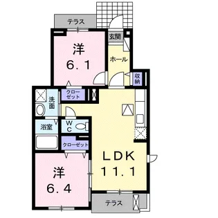 エンジェル【1階】の間取り