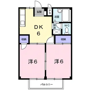 ハイツオチアイ【2階】の間取り