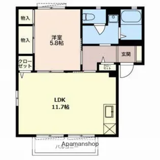 ファミールA【201号室】の間取り