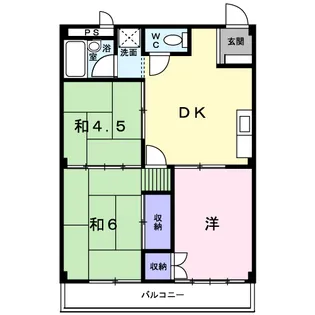 シティハイツよしかわ【2階】の間取り