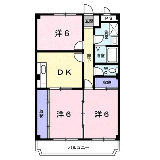 花崎マンション【3階】の間取り