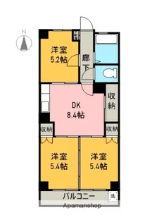 吉原パレスマンション【108号室】の間取り