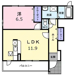 ヴェルドミールⅢ【1階】の間取り