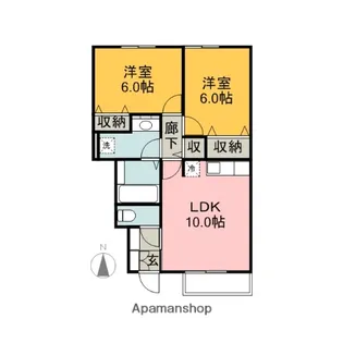 シャンテホーリー【1階】の間取り