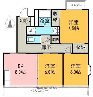 コーポ稲垣D【303号室】の間取り