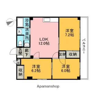 ニューマリッチ弐番館【102号室】の間取り