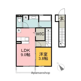 サンブライト【2階】の間取り