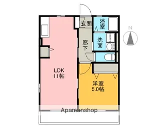 ガーデンコートⅡ【2階】の間取り