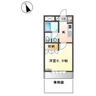 プランドール・モコ【1階】の間取り