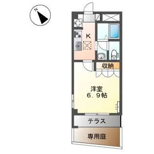 プランドール・モコ【1階】の間取り