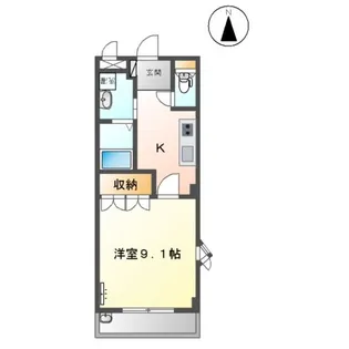 1Kの間取り画像