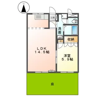 ボナールヴィラ【1階】の間取り