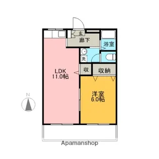 サンテラス富士見【101号室】の間取り