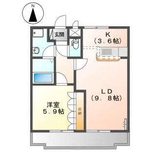 オリエンタル旭【1階】の間取り