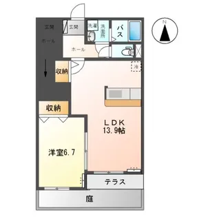 アンジュ ルミエール【1階】の間取り