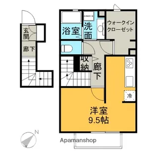 グリシーヌ【2階】の間取り