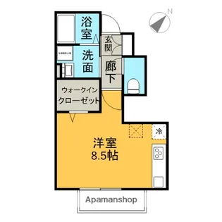 グリシーヌ【102号室】の間取り