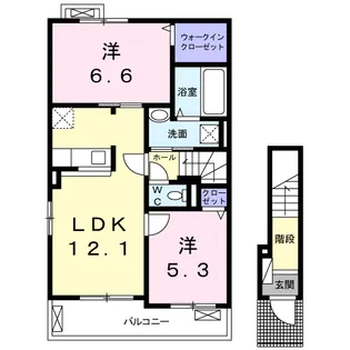 アグレアーブル【2階】の間取り