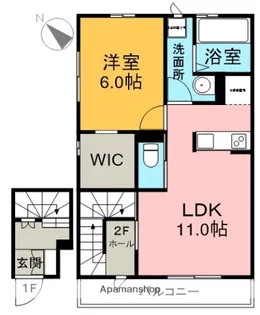 マキカ宮新A【201号室】の間取り