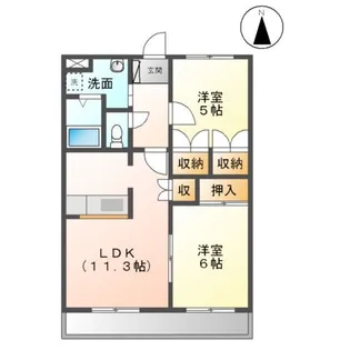エトワール横割【3階】の間取り