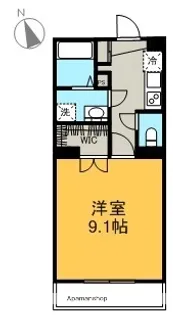 ヴィガラス永田町Ⅱ【202号室】の間取り
