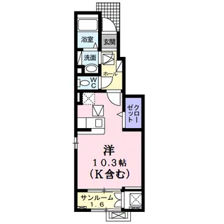 グランシャン【1階】の間取り
