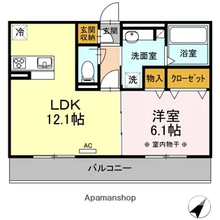 デーライトコート【202号室】の間取り